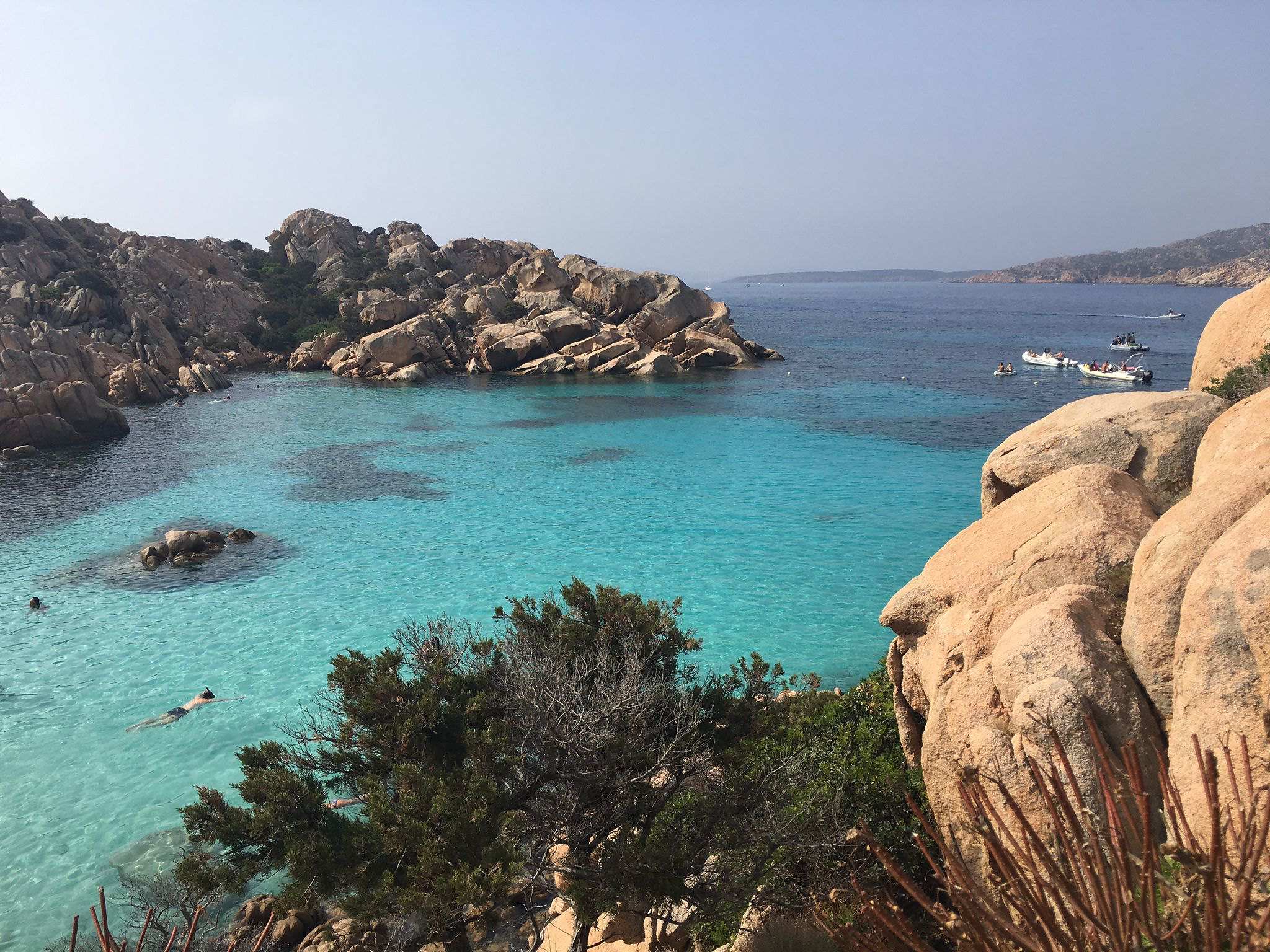 Turquoise water and granite at Cala Coticcio on Caprera