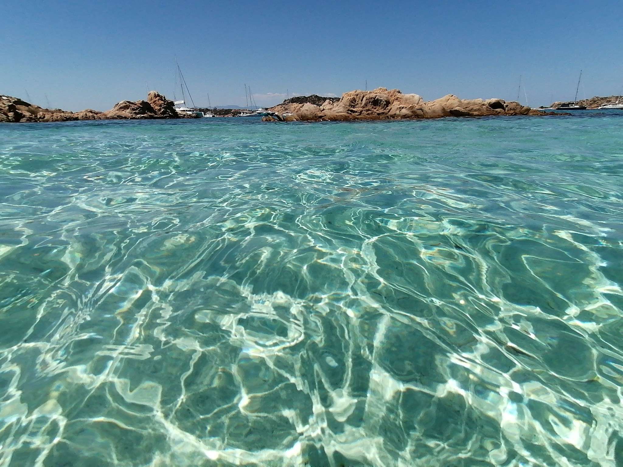 Turquoise shallows at Porto della Madonna
